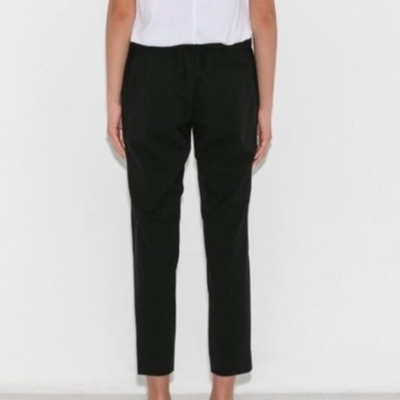 6397 Tropical Wool Mid Rise Cropped Pants Size Large Black - Picture 8 of 11